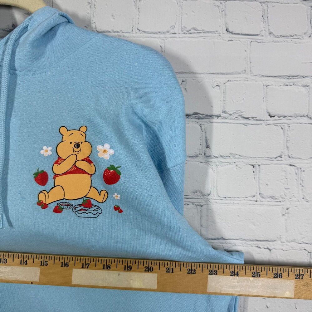 Winnie The Pooh Hoodie Women XL Blue Disney Collectible Run Outdoor Berry Sweet - Picture 5 of 11